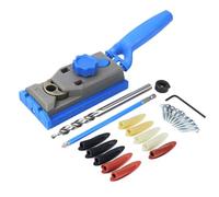 Niceminiwall Pocket Hole Jig Drill Locator for Woodworking with Hardened Steel Core and ABS Plastic Construction, Depth Scale for Furniture Assembly and Dowelling