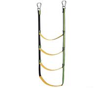 Niceminiwall Portable Nylon Boat Ladder 3/4/5 Steps Fluorescent Green Slip Resistant Marine Rope Ladder for Kayak Canoe Dinghy Motorboat Easy Storage(4Step)