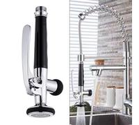 Niceminiwall Pre-Rinse Faucet Sprayer Kitchen Sink Head with Automatic Shut Off Stainless Steel Swivel Design Commercial Style Pull Down Sprayer for Kitchen Bathroom