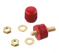 Niceminiwall Premium Remote Battery Power Junction Post Connector Terminal Kit with 6mm Brass Stud and Nuts for Car Truck Charging and Starting Systems