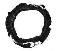 Niceminiwall PU Leather Car Steering Wheel Cover 38cm Anti-Slip Breathable Fit for Most Cars and Trucks(Silver)