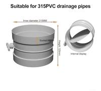 Niceminiwall PVC Air Volume Control Valve Manual Duct Airflow Regulator for Ventilation and Exhaust Systems with Pressure Resistance (315mm)