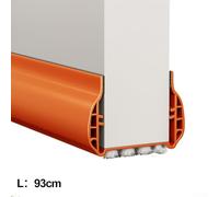 Niceminiwall PVC Door Bottom Sealing Strip 93cm Weather Stripping Draft Stopper Windproof Noise and Dust Insulation Flexible Gap Blocker Proof Easy Install for for Home(Orange)