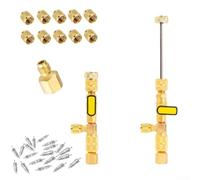 Niceminiwall R410A R22 Valve Core Remover and Installation Tool with SAE 1/4 and 5/16 Ports for HVAC Systems Maintenance, Compatible with R410A, R22, R404A, R407C, R134A