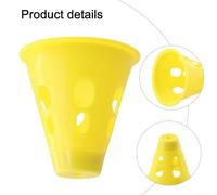 Niceminiwall Reflective Tent Peg Safety Covers for Camping - TPR Rubber Ground Stake Protectors Fit 8-12mm Pegs, High-Visibility Yellow/Orange/Blue, Lightweight(Yellow)