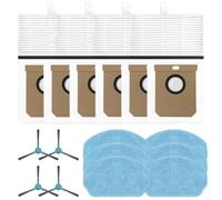 Niceminiwall Replacement Filter, Mop Cloth, Side Brush, Dust Bag Kit for Conga 7690 Immortal Max Home M, Includes 4 Filters, 6 Mop Cloths, 6 Bags, 4