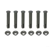 Niceminiwall Replacemet Joint Pin & Rubber Seal Steel Pool Replacement - Pin Gasket Set For Best-way P61796-60Mm L Plastic Pool Connector Pin Parts Grey (6sets)