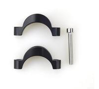 Niceminiwall Riser Spacer Set for for Handlebars 31.8mm Alloy Heightening Pads with 10mm and 20mm Options Black Handlebar Booster Bracket for for Moment Gas Trial or(10MM)