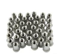 Niceminiwall Rivet Nuts Stainless Steel Threaded rt Nut 40 Pcs /4”-20 Flat Head
