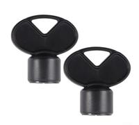 Niceminiwall Roll Carton Key for Toilet Paper Dispenser, 2 Pack Plastic Replacement Lock Keys Compatible with Commercial Bathroom Holders, Black (3.0 x