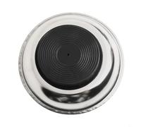 Niceminiwall Round Stainless Steel Magnetic Parts Tray Bowl Set with Strong Base Magnet and PVC Anti-Scratch Bottom for Garage Workshop Storage of Screws Bolts Nuts Washers(C)