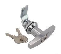 Niceminiwall Rust Proof T-Shape Handle Lock with Keys for Trailers, Toolboxes and Industrial Cabinets - Heavy-Duty Zinc Alloy Turn Tongue Lock