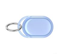 Niceminiwall Shockproof Waterproof Case For Xiaomi Smart Tag With Carabiner Clear Protective Hook For Outdoor Travel, For Backpack Keychain Pet Collar(Transparent Blue)