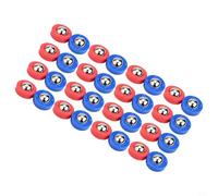 Niceminiwall Shuffleboard Tabletop Curling Game Pucks Set - 32-Piece (16 Red + 16 Blue), 23 mm x 10 mm Plastic & Metal Discs, Lightweight Portable Indoor