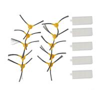 Niceminiwall Side Brush and Filter Replacement for Netbot for S12, T550W Robotic Vacuum Cleaner - 5 Filters + 10 Side Brushes, Material