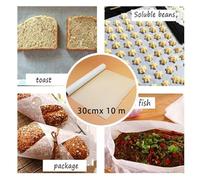 Niceminiwall Silicone Coated Baking Paper Roll, 30cm x 10m, Non- Parchment Paper for Oven, Grill, Steamer, BBQ, Food Safe, Moisture Proof, Reusable