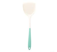 Niceminiwall Silicone Cooking Utensils Set with Spatula and Soup Spoon, Heat Resistant Non-Kitchen Tools for for Cooking and Serving, Gentle on Non-Cookware,(White and Green A)