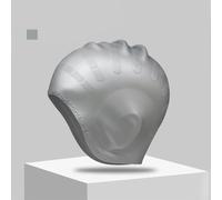 Niceminiwall Silicone Swim Cap for Adults and Kids with Ear Pockets, Long Hair Fit, Ripple Pattern for Reduced Resistance, Recyclable and Water-Resistant, Large Size, Soft(Grey)