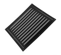 Niceminiwall Slim Black Wall Vent Square Grille with Insect Screen Fly Mesh Vents Fresh Air Flow Outlet or Inlet Duct to fit 25 x 25 cm Ventilation Louvre Outdoor External Grill(25 x 25 cm(1pcs)