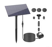Niceminiwall Solar Fountain Pump 5W 5V Solar Panel Water Pump,Garden Water Feature,180L/H Flow Rate 50CM Spray Height, for Bird Bath Pond Aquarium