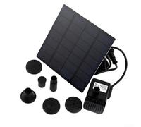 Niceminiwall Solar Fountain Pump Outdoor with 4 Different Nozzles Garden Water Feature for Bird Bath Fish Tank Pond Waterfall Display Eco Friendly Energy Saving Sun Powered Automatic