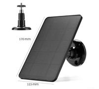 Niceminiwall Solar Panel for for Blink Camera 4W Outdoor Solar Charger with 9.84ft Cable Adjustable Mount Monocrystalline Silicon Weather Resistant Continuous Power Supply(DC Black)