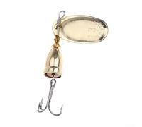 Niceminiwall Spinner Metal Lure for Fishing - 6.5cm Brass Spoon Bait with Rotating Blade, Gold/Silver/Copper Colors, Compatible with Freshwater Bass Trout Pike - Crankbait(Gold)