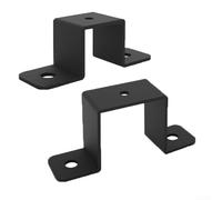 Niceminiwall Square Pipe Clamp,U-Shaped Connector Bracket, Carbon Steel,for Pipes Railings Balcony Stairs Indoor Outdoor Projects,Pipe Tube Wire Fixing(2pcs 1in)