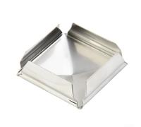 Niceminiwall Square Stainless Steel Post Cap Galvanized Pyramid Cover Cap Fence Post Protector Metal Column Guard For Garden Fence Gate 10 Pack(1pcs 16mm)