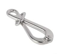 Niceminiwall Stainless Steel 316 Pelican Hook and Eye 100mm with Quick Release Link for Marine Boat Deck and Cabin Hardware, Erosion Resistant Sailing Rigging Fitting for