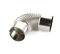 Niceminiwall Stainless Steel 90 Degree Chimney Liner Elbow Pipe Bend, Multi Flue Stove Connector for for Wood Burning Stoves, Hot Tent Chimney or Indoor Water Heater, (60mm)