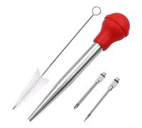 Niceminiwall Stainless Steel BBQ Marinade Injector with Silicone Baster and Flavor Needle for for Meat, Turkey, Chicken, Lamb, Pork, Goose, Duck and Brisket Cooking or Roasting(A)