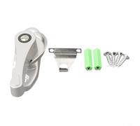 Niceminiwall Stainless Steel Crescent Sliding Door Lock with Hook, Child Safety Sash Jammer Hasp Security Lock for for Windows and Doors, Interior or Exterior Home Security(Silver)