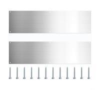 Niceminiwall Stainless Steel Door Kick Plate for Home Protection - Door Bottom Protector to Scratches and Scuff Marks on Interior and Exterior Swing Doors, 2 Pack