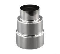 Niceminiwall Stainless Steel Flue Liner Reducer Tubing Connector Chimney Adaptor Stove Pipe,For Heating Air Conditioning Venting Masonry Chimneys Relining(Ø90mm/Ø60mm)