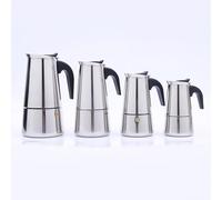 Niceminiwall Stainless Steel Moka Pot Coffee Maker for 2/4/6/9 Cups, For Induction and Gas Stoves, Safety Valve, Mirror Finish Handle(450 mL)
