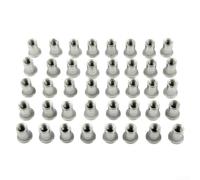 Niceminiwall Stainless Steel Rivet Nuts Threaded Insert Flat Head Lock Nuts 1/4-20 UNC Thread Size 40 Pack for Metal Wood Furniture Assembly