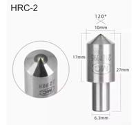 Niceminiwall Steel Indenter for Hardness Tester -1-2 -3, 120° Cone, 27mm Length, Ground Alloy Steel Tip for Accurate Hardness Measurement of(-2)