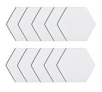 Niceminiwall Sublimation Blank Drink Coasters Set of 10, DIY Neoprene Cup Mats in Round, Notch Round, Heart, Square and Hexagon Shapes for for Personalised Printing, Heat(Hexagon Shape)