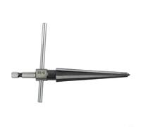 Niceminiwall T Handle 6 Flute Tapered Reamer 5-16mm Hand Held Beveling Cutting Tool for Woodworking Bridge Pins and Endpins with Hex Shank