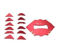 Niceminiwall Table Corner Router Jig Trimming Machine with R5 to R40 Radius Templates and to T40 Compatibility for Woodworking Projects Made from for Lasting Aluminum Alloy