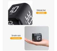 Niceminiwall Timer with Gravity Sensor Flip Design, 5/10/30/60 Min Auto Countdown, Adjustable Volume Silent Alarm for Cooking, Work, Learning -(White)