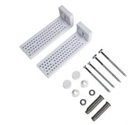 Niceminiwall Toilet Floor Fixing Kit with Stainless Steel L-Shaped Anchor Bolts, Angled Pan and Bidet Mounting Screws, Side Fixing Fittings with Screw Head Covers,(L)