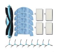 Niceminiwall Ultenic D10 Robot Vacuum Replacement Kit with Main Brush, Side Brushes, Filters and Mop Pads for Home Cleaning Accessories(A)