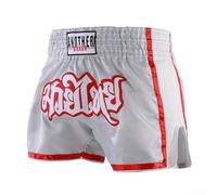 Niceminiwall Unisex Boxing Shorts for Muay Thai and Fitness Training Trunks with Elastic Waist and Breathable Polyester Fabric for Men and Women in Multiple Sizes for(White L)