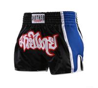 Niceminiwall Unisex Boxing Shorts for Muay Thai and Fitness Training Trunks with Elastic Waist and Breathable Polyester Fabric for Men and Women in Multiple Sizes for(Black Bule L)