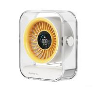 Niceminiwall USB Desktop Fan with 100 Adjustable Speed Levels, Silent Operation, LED Screen Display, 30° Tilt for for Multi-Angle Airflow, Energy Efficient Air(Yellow)