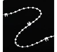 Niceminiwall Vertical Blind Bottom Chain Link Beaded Cord Join Clip Connector for Shutter Roman Shade 10/20m White Plastic(20m)