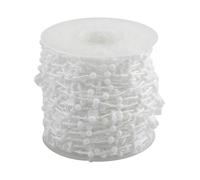 Niceminiwall Vertical Blind Bottom Chain Link Beaded Cord Join Clip Connector for Shutter Roman Shade 10/20m White Plastic(10m)