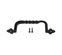 Niceminiwall Vintage Barn Door Pull Handle Carbon Steel Black -Resistant Hardware for for Wooden Garden Shed Cabinet Garage Screen or Sliding Doors, Heavy Duty Rustic(148MM)